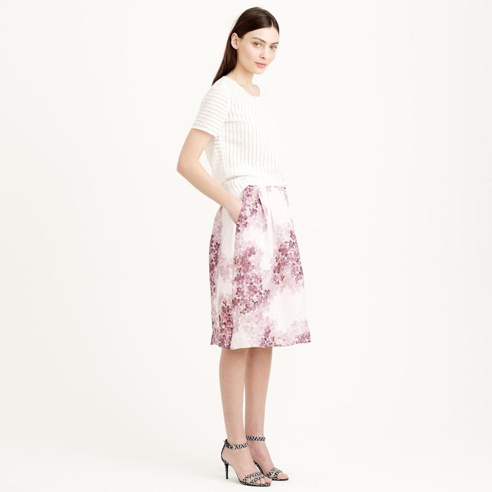 J. Crew Collection Circle Skirt in Hydrangea